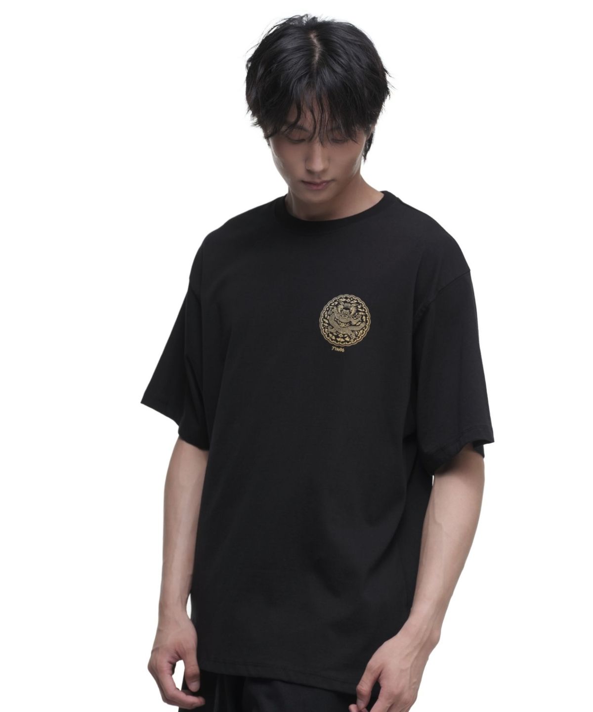 칠 하나 투 구육(71TO96) Gonryong Oversized T-shirt ,Gold Print  (3 colors)