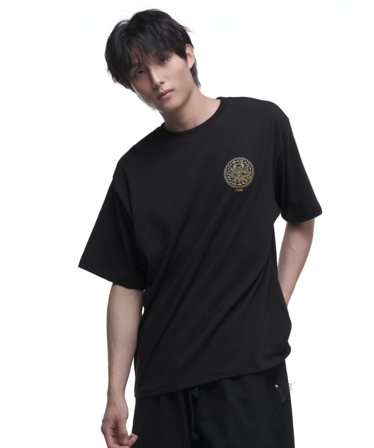 칠 하나 투 구육(71TO96) Gonryong Oversized T-shirt ,Gold Print  (3 colors)
