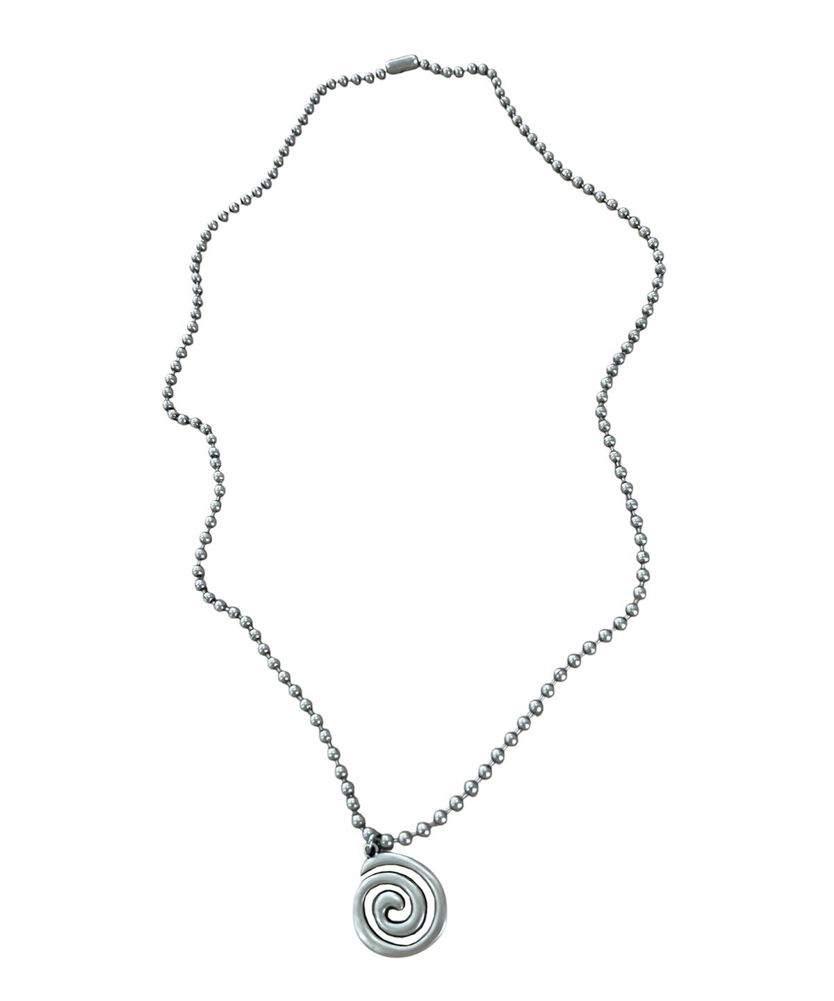 스케이터락(SK8ER ROCK) Spiral Antique Silver Ball Chain Necklace