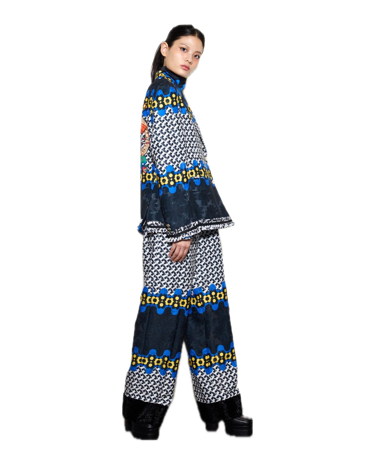 그리디어스(GREEDILOUS) Geo-Block Print Pants