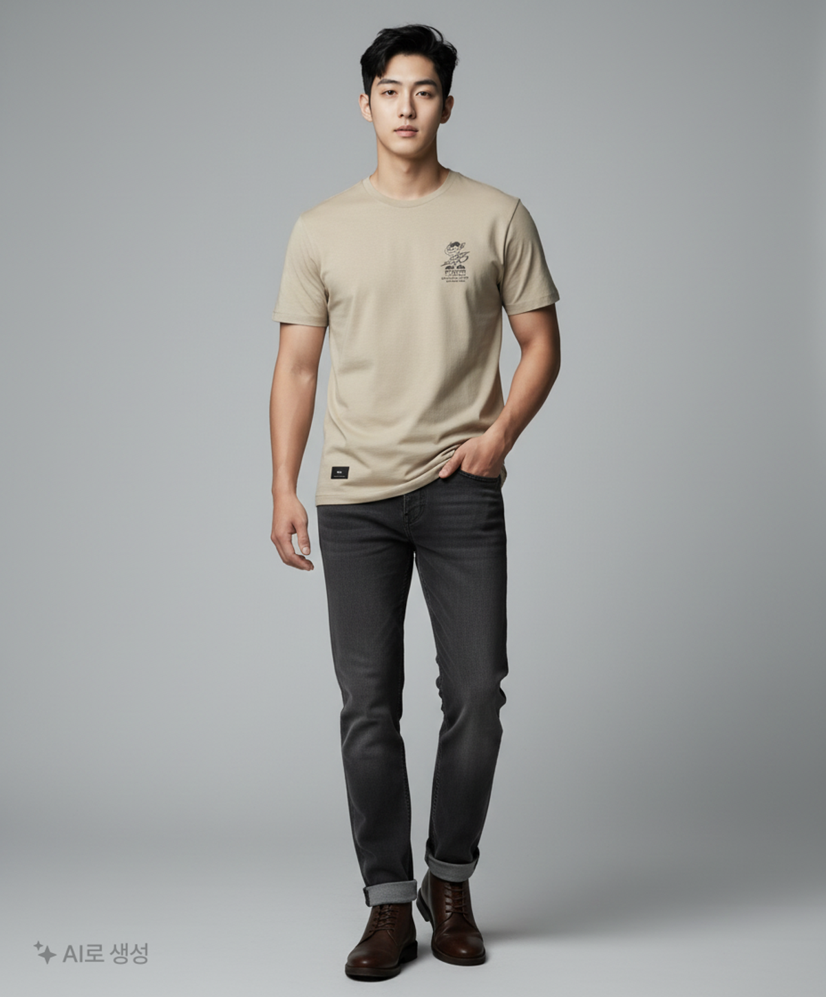 오버캐스트(OVERCAST) Whistling KABI T-Shirt (Olive) M