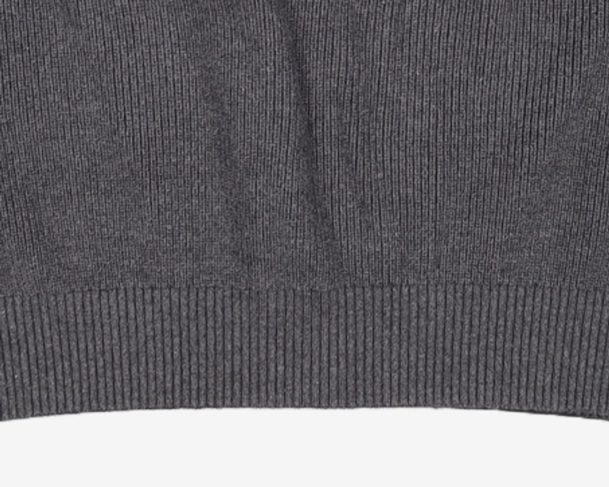 더니트컴퍼니(THEKNITCOMPANY) 마일드 코튼 리브드 니트 [차콜] L