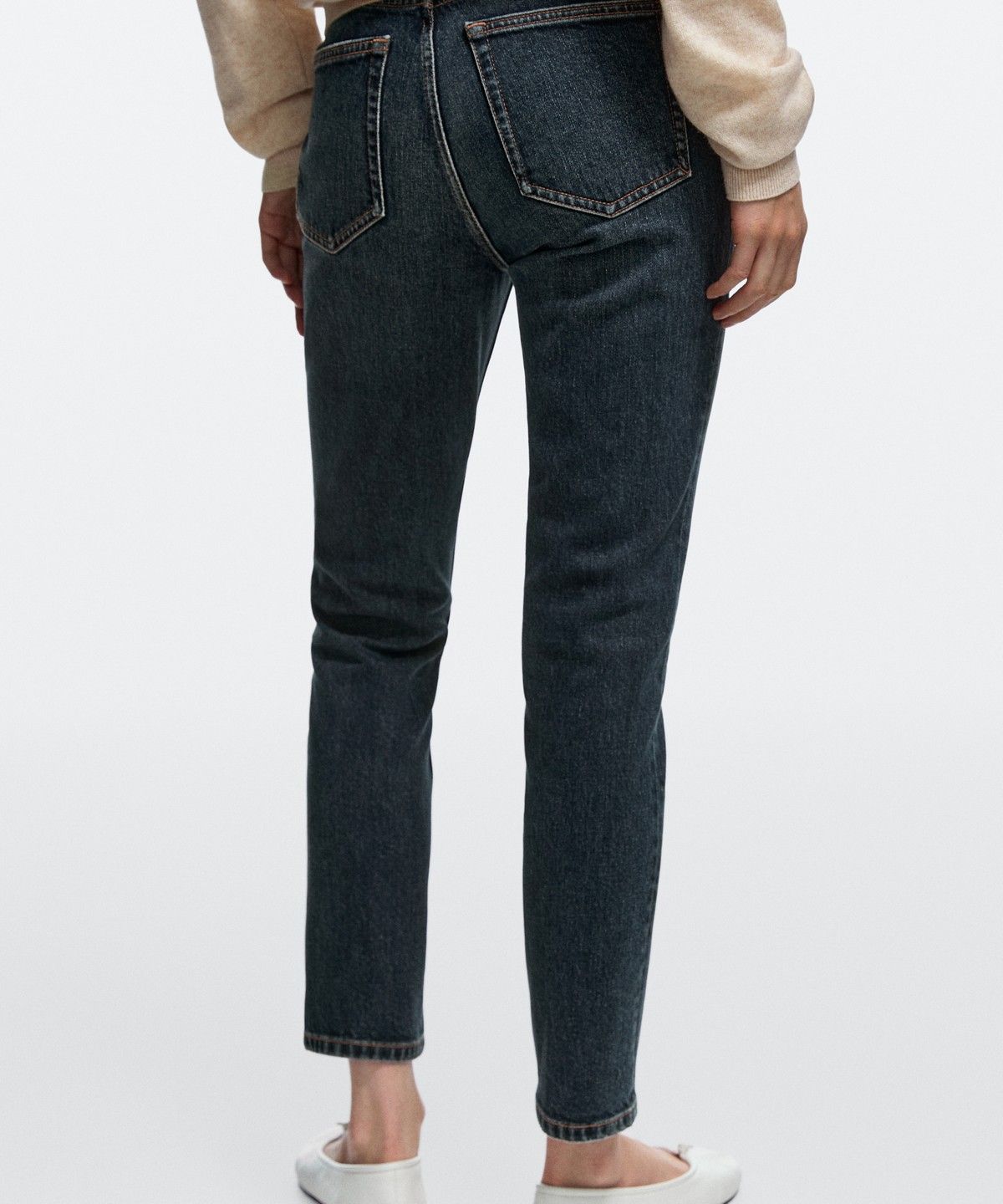 마시모두띠(MASSIMO DUTTI) 미드라이즈 슬림 크롭 핏 진