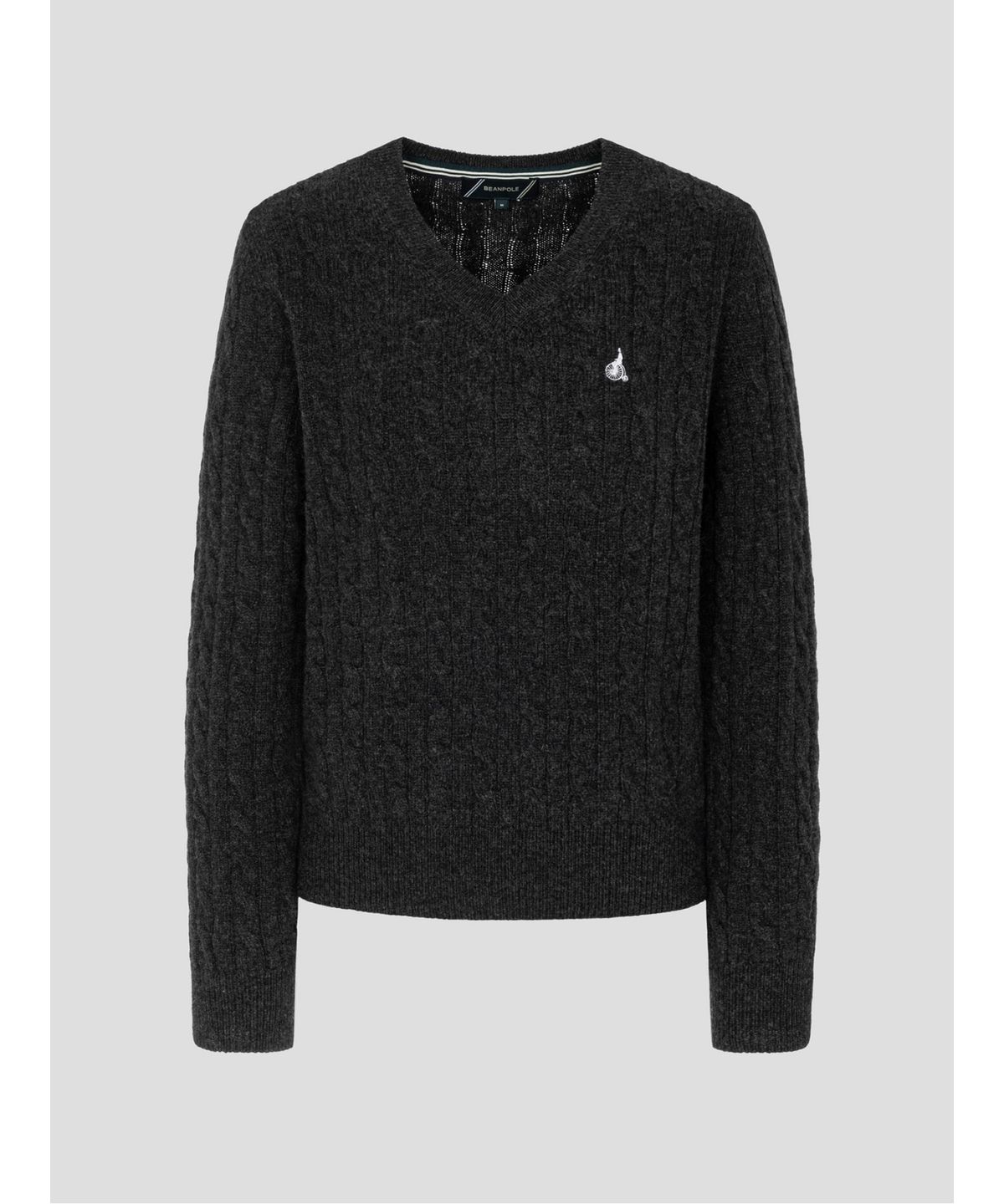 빈폴 레이디스(BEANPOLE LADIES) [Essential] 울 케이블 브이넥 니트  애쉬 (BF6951E014)