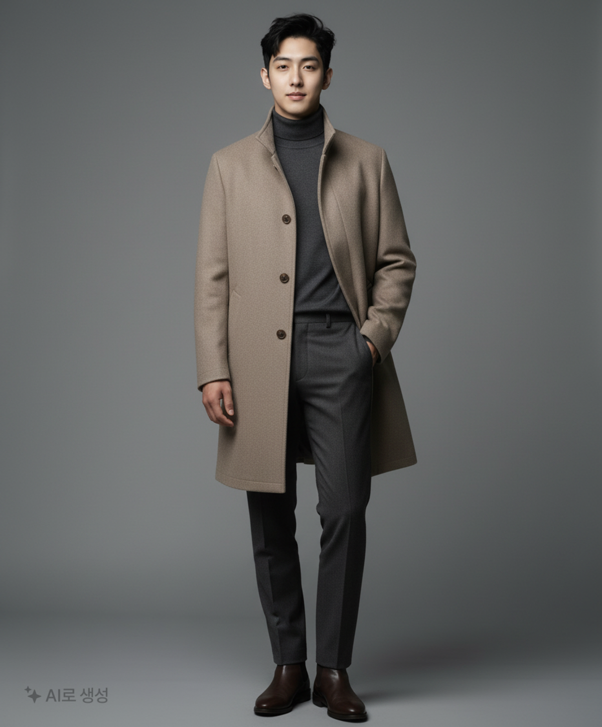 쿠어(COOR) 겨울 싱글 코트 L