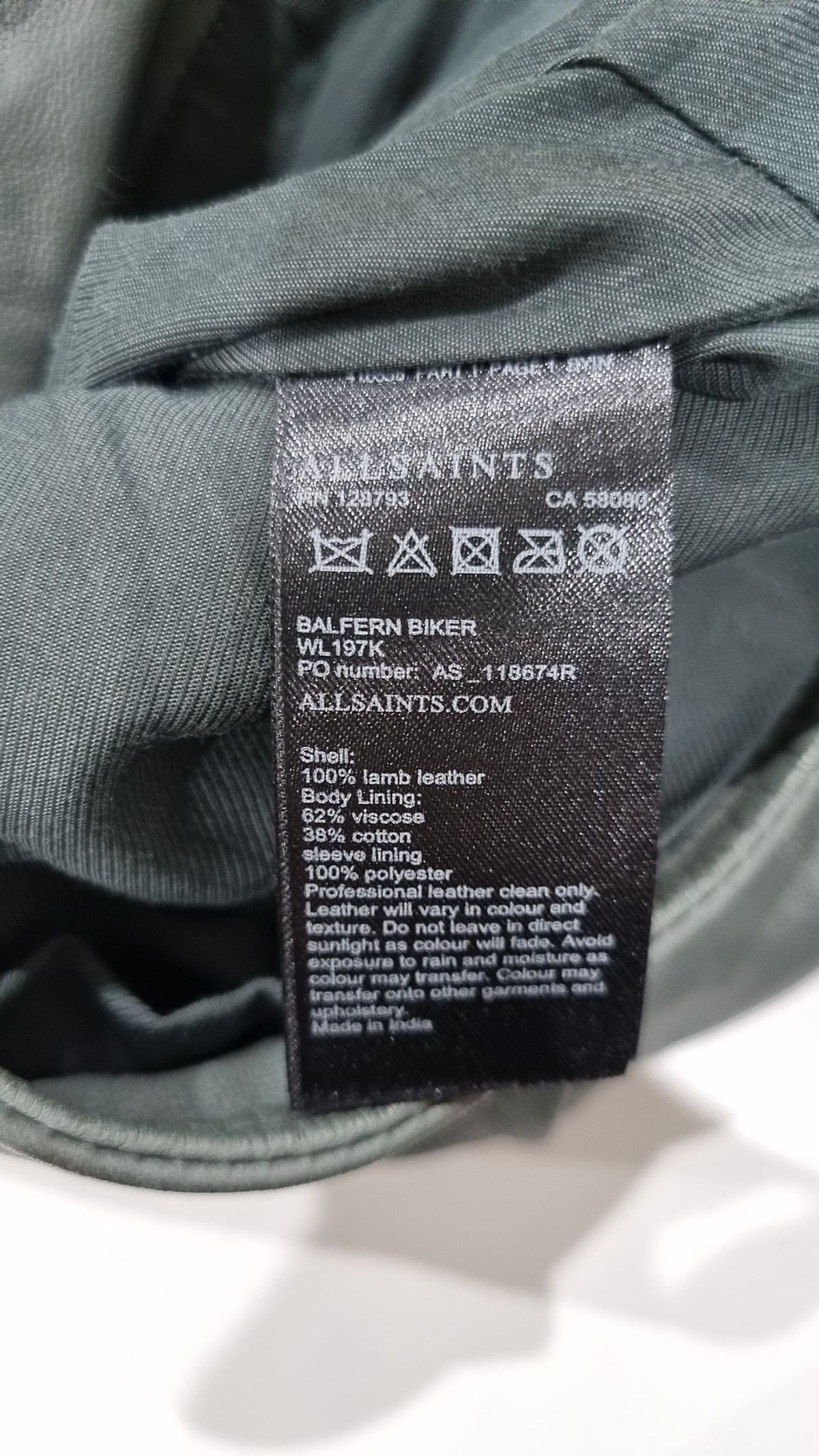 올세인츠(ALLSAINTS) 레더/라이더스 재킷 US2(EU34)