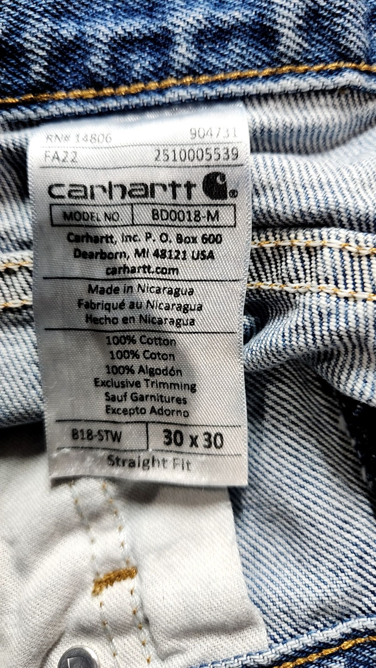 칼하트(CARHARTT) 청/데님 팬츠 30