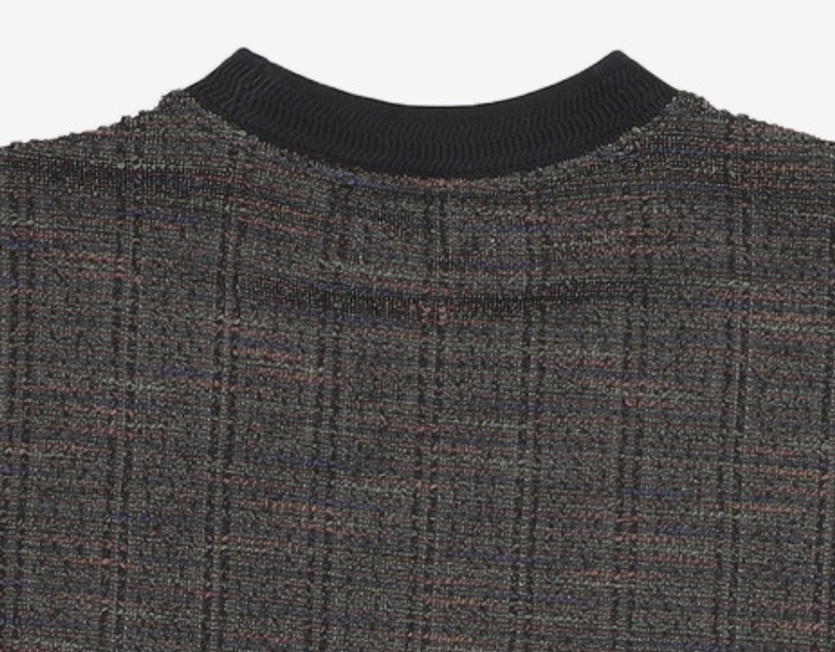 메종미네드(MAISON MINED) BLEND BOUCLE KNIT LONG SLEEVE MULTI GREEN M