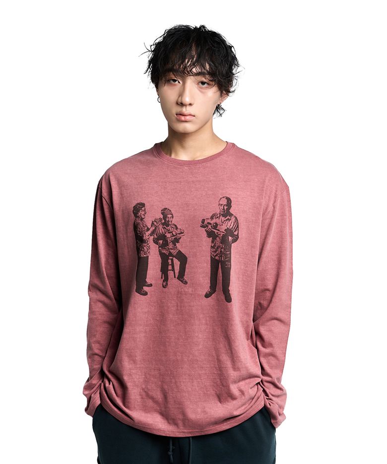 OLD FRIENDS LONG SLEEVE_RED