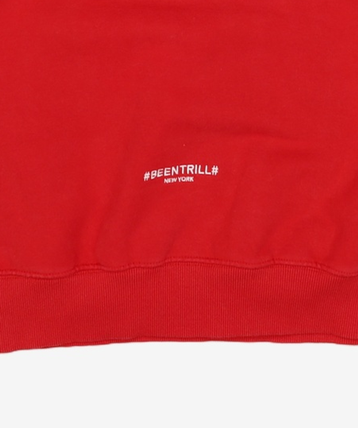 빈트릴(BEENTRILL) 에센셜 해시태그 로고 기모 후드(레드) L