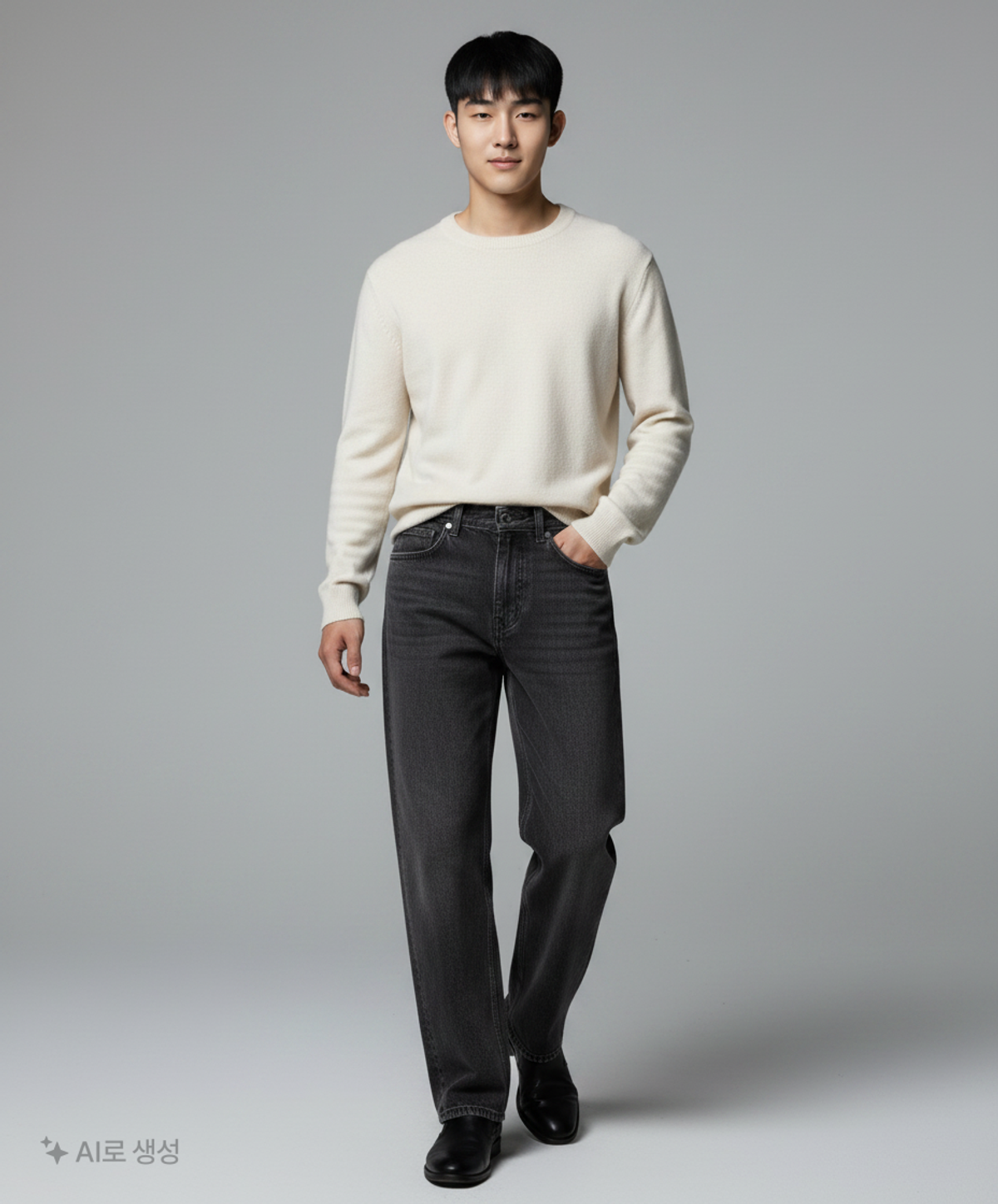 무신사 스탠다드(MUSINSA STANDARD) 스트레이트 데님 팬츠 [블랙] 30