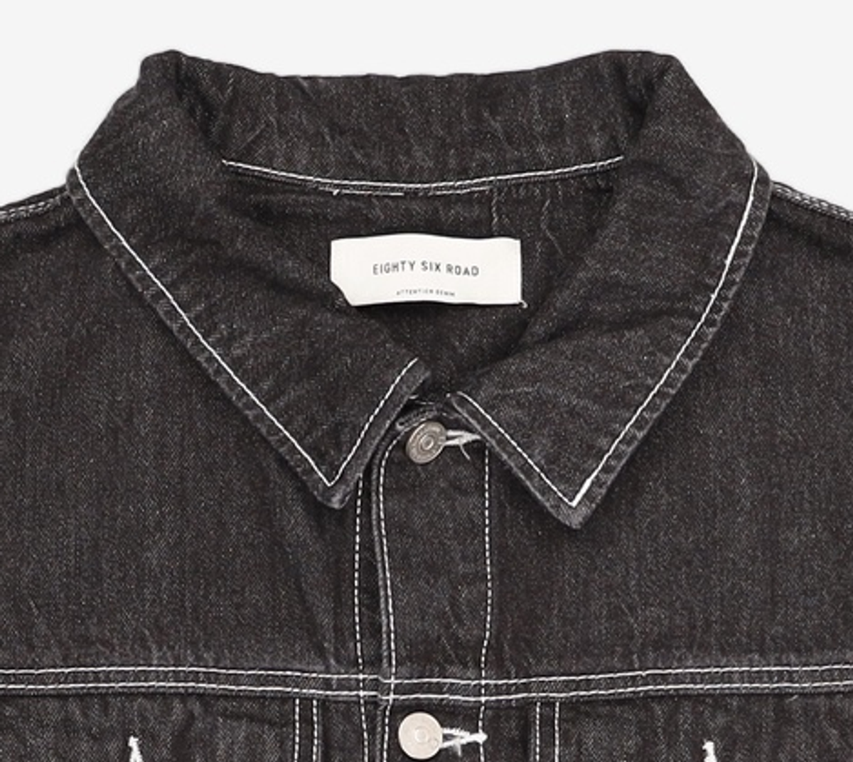 86로드(86ROAD) 2724 Washing denim jacket RAW BLACK L