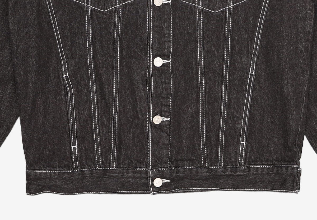 86로드(86ROAD) 2724 Washing denim jacket RAW BLACK L