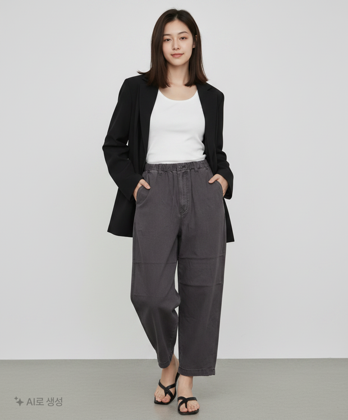 유니클로(UNIQLO) 코튼 팬츠 S