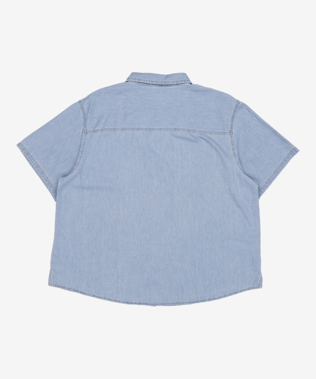 스파오(SPAO) 릴랙스핏 반팔 데님 셔츠_SPYJG24G01 XL