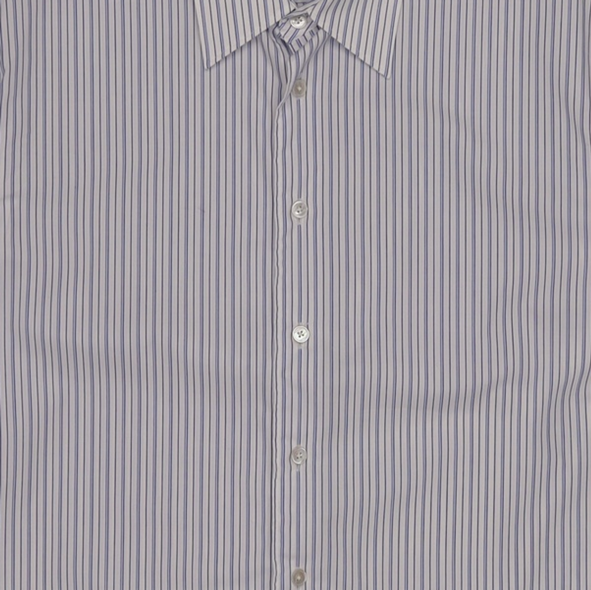 아틀리에 델디오(ATELIER DELDIO) ORGANIC COTTON STRIPE TAPERED SHIRT (BLUE) M