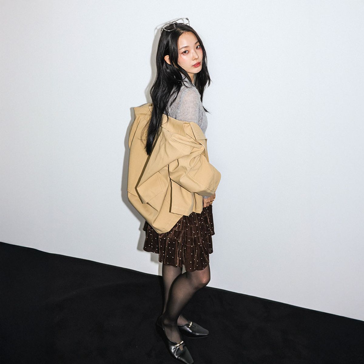 던드롭(DUNDROP) DD_Cropped trench jacket