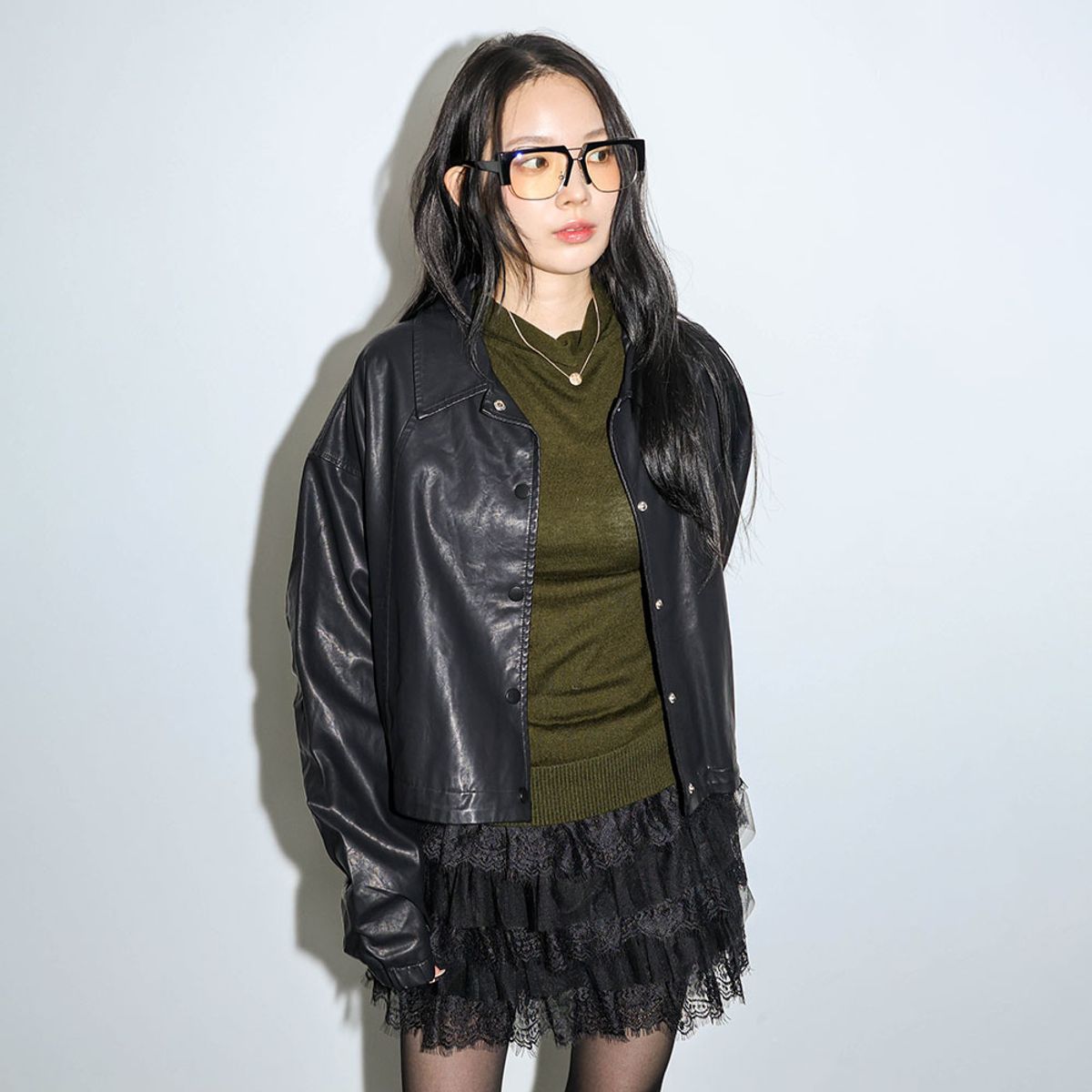 던드롭(DUNDROP) DD_Collared faux jacket