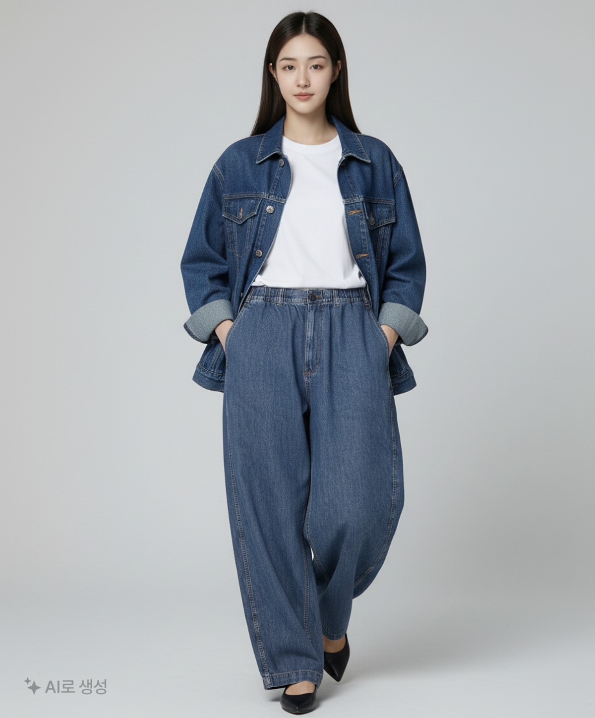 지유(GU) 청/데님 팬츠 L