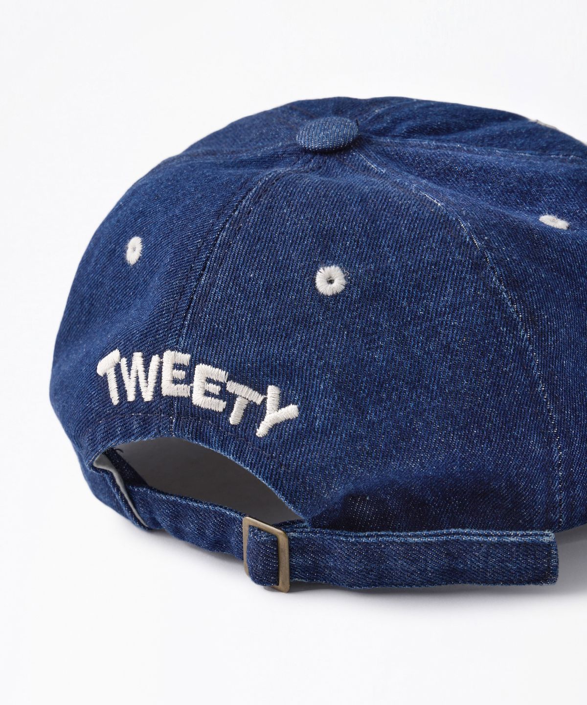 아웃스탠딩(OUTSTANDING) [LOONEY TUNES] DENIM BALL CAP(TWEETY SYLVESTER)_INDIGO
