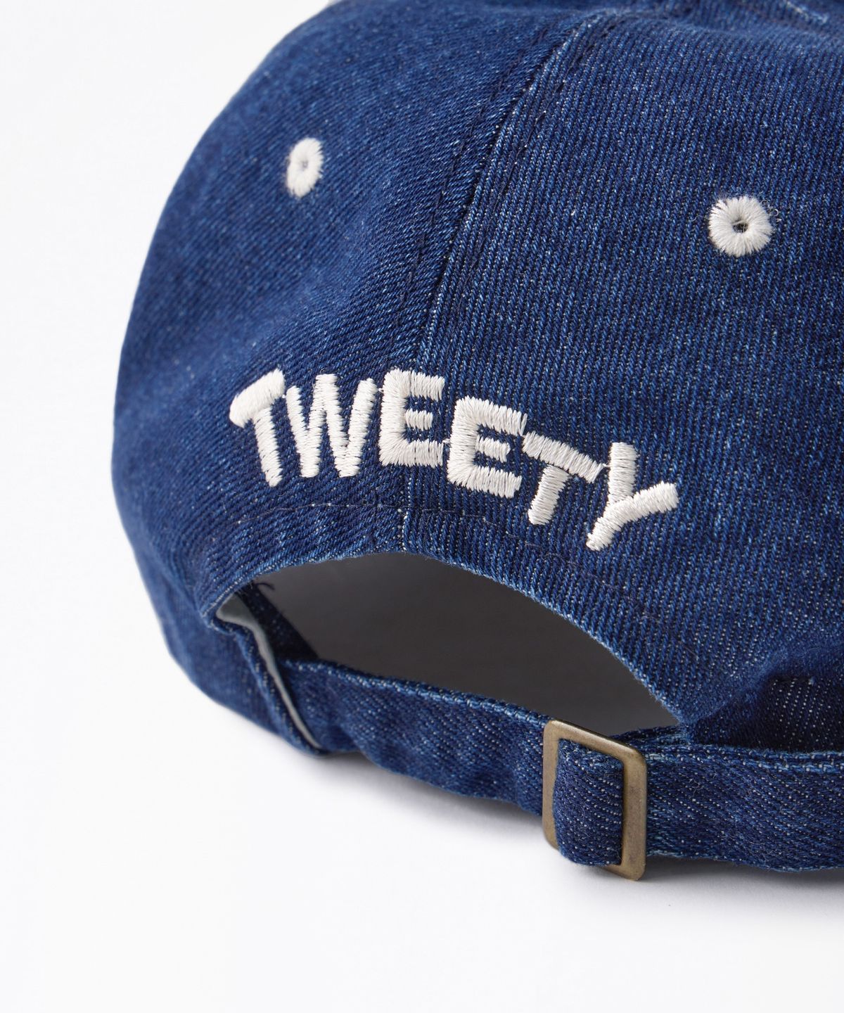 아웃스탠딩(OUTSTANDING) [LOONEY TUNES] DENIM BALL CAP(TWEETY SYLVESTER)_INDIGO