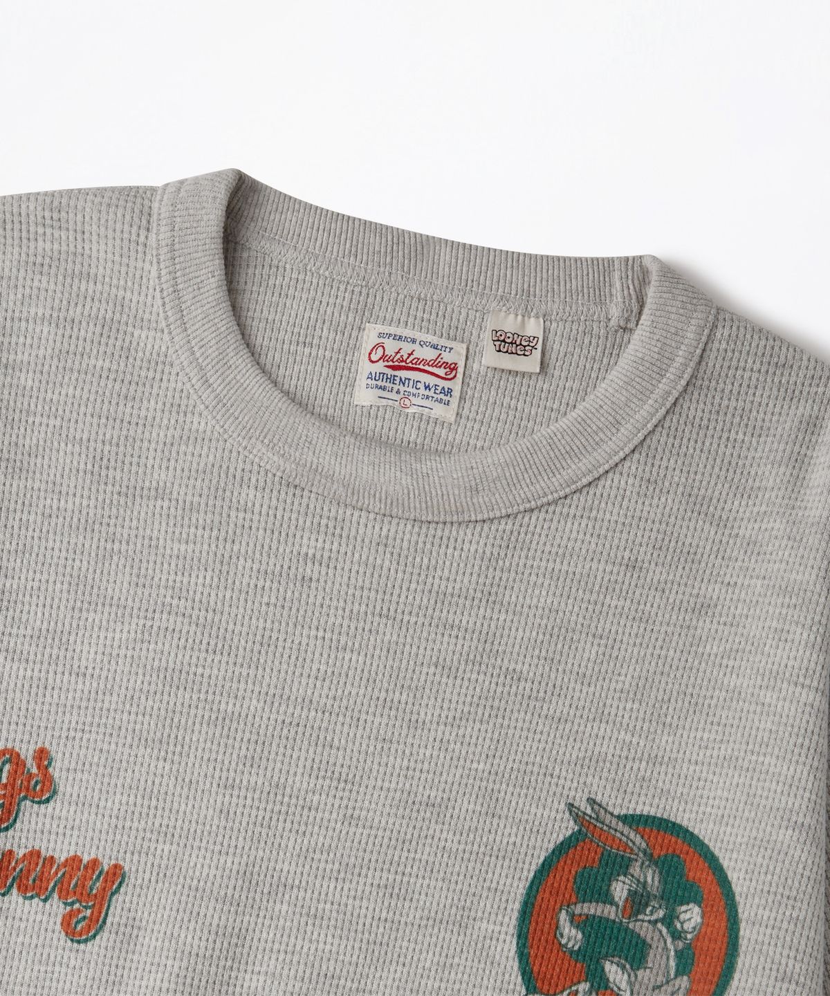 아웃스탠딩(OUTSTANDING) [LOONEY TUNES] LONG SLEEVE(LUCKY RABBITS FOOT)_1%MELANGE GRAY