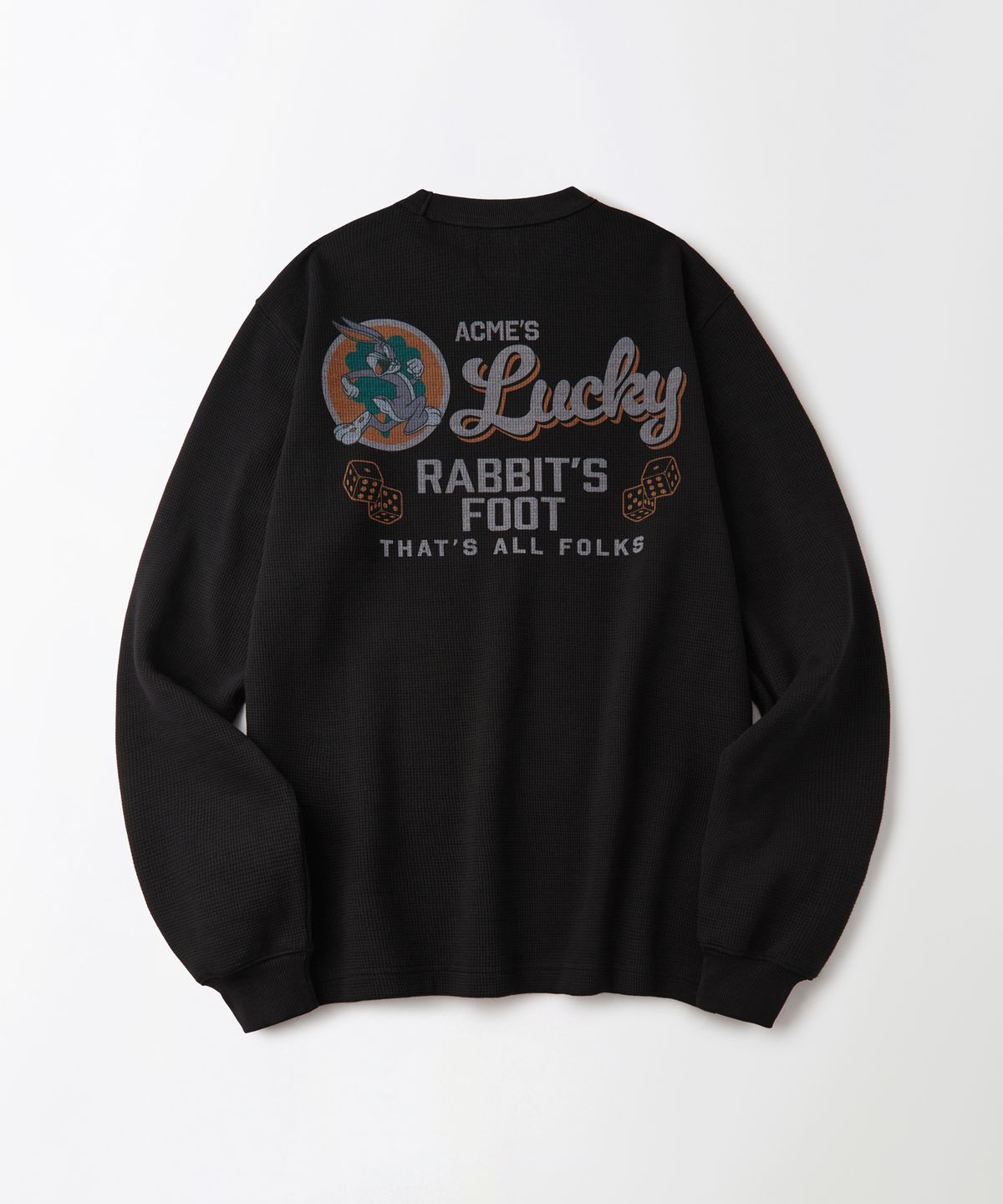 아웃스탠딩(OUTSTANDING) [LOONEY TUNES] LONG SLEEVE(LUCKY RABBITS FOOT)_BLACK