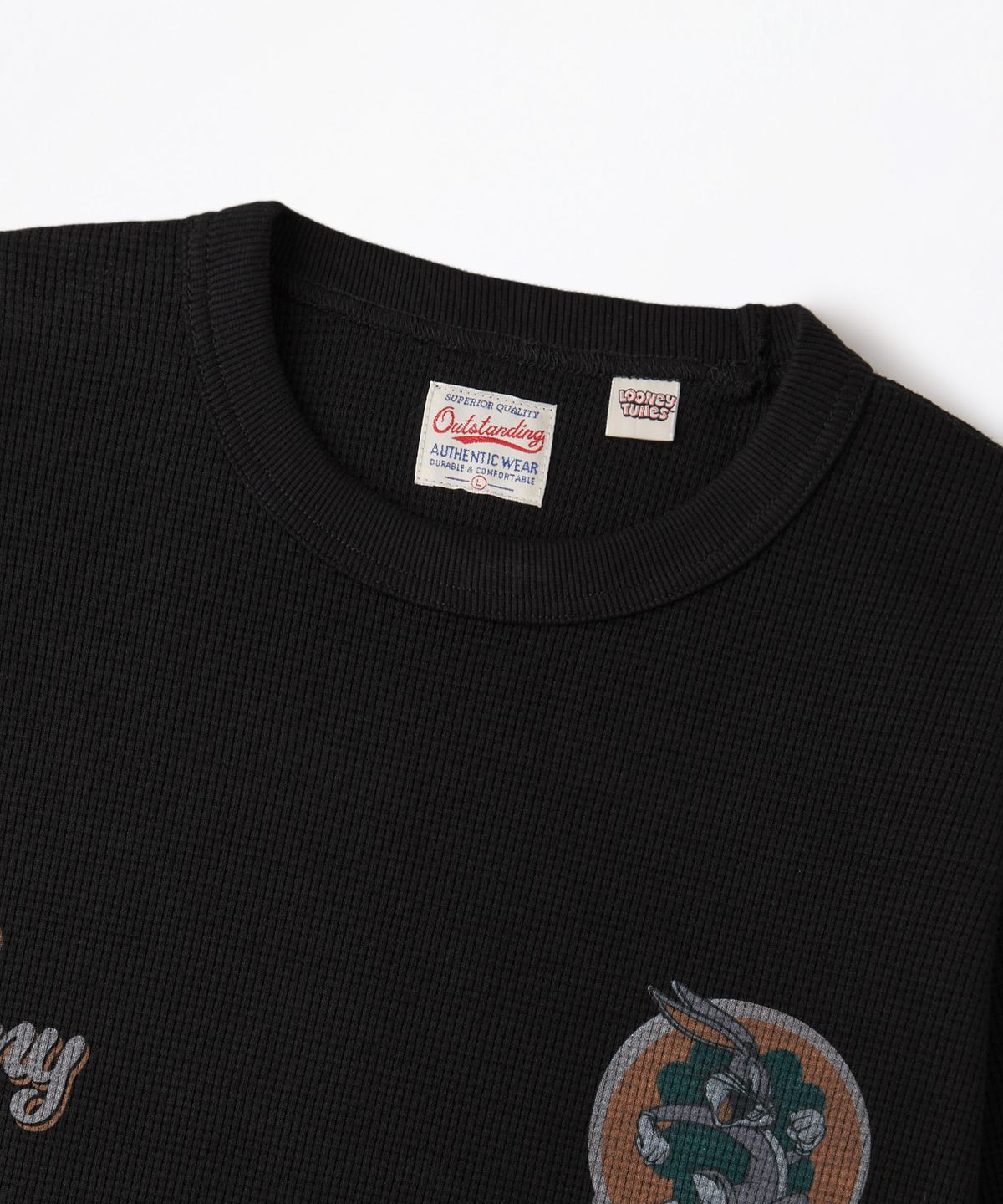 아웃스탠딩(OUTSTANDING) [LOONEY TUNES] LONG SLEEVE(LUCKY RABBITS FOOT)_BLACK