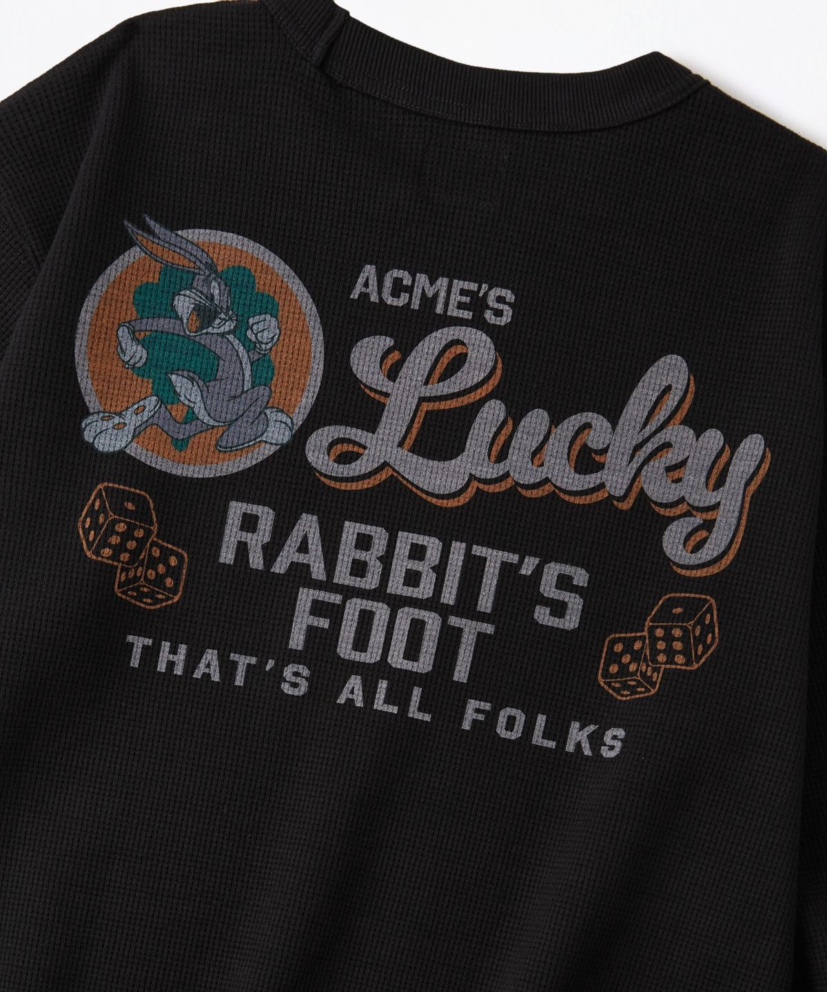 아웃스탠딩(OUTSTANDING) [LOONEY TUNES] LONG SLEEVE(LUCKY RABBITS FOOT)_BLACK