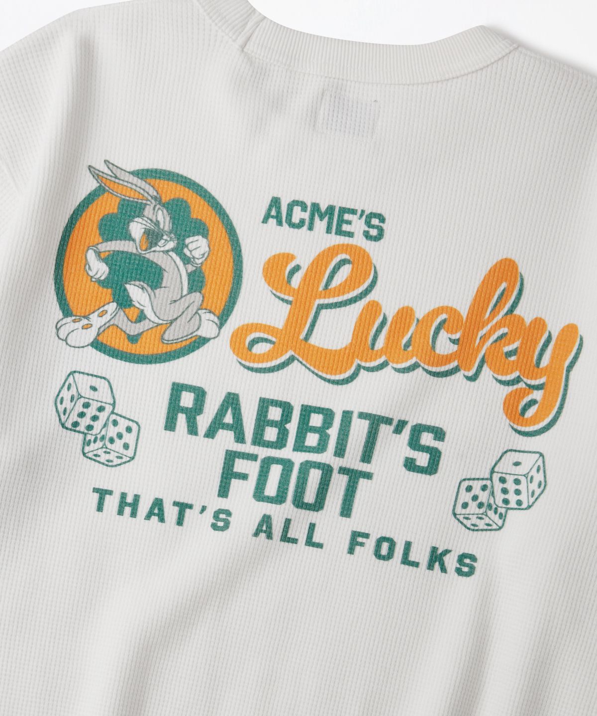 아웃스탠딩(OUTSTANDING) [LOONEY TUNES] LONG SLEEVE(LUCKY RABBITS FOOT)_OFF WHITE