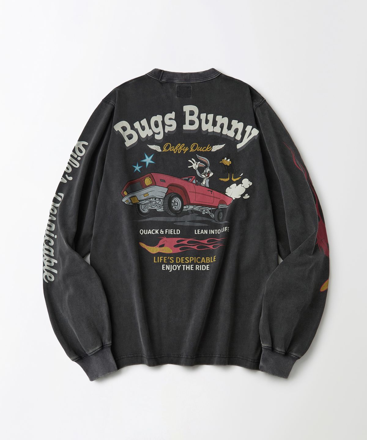 아웃스탠딩(OUTSTANDING) [LOONEY TUNES] LONG SLEEVE(BUGS BUNNY)_VINTAGE CHARCOAL