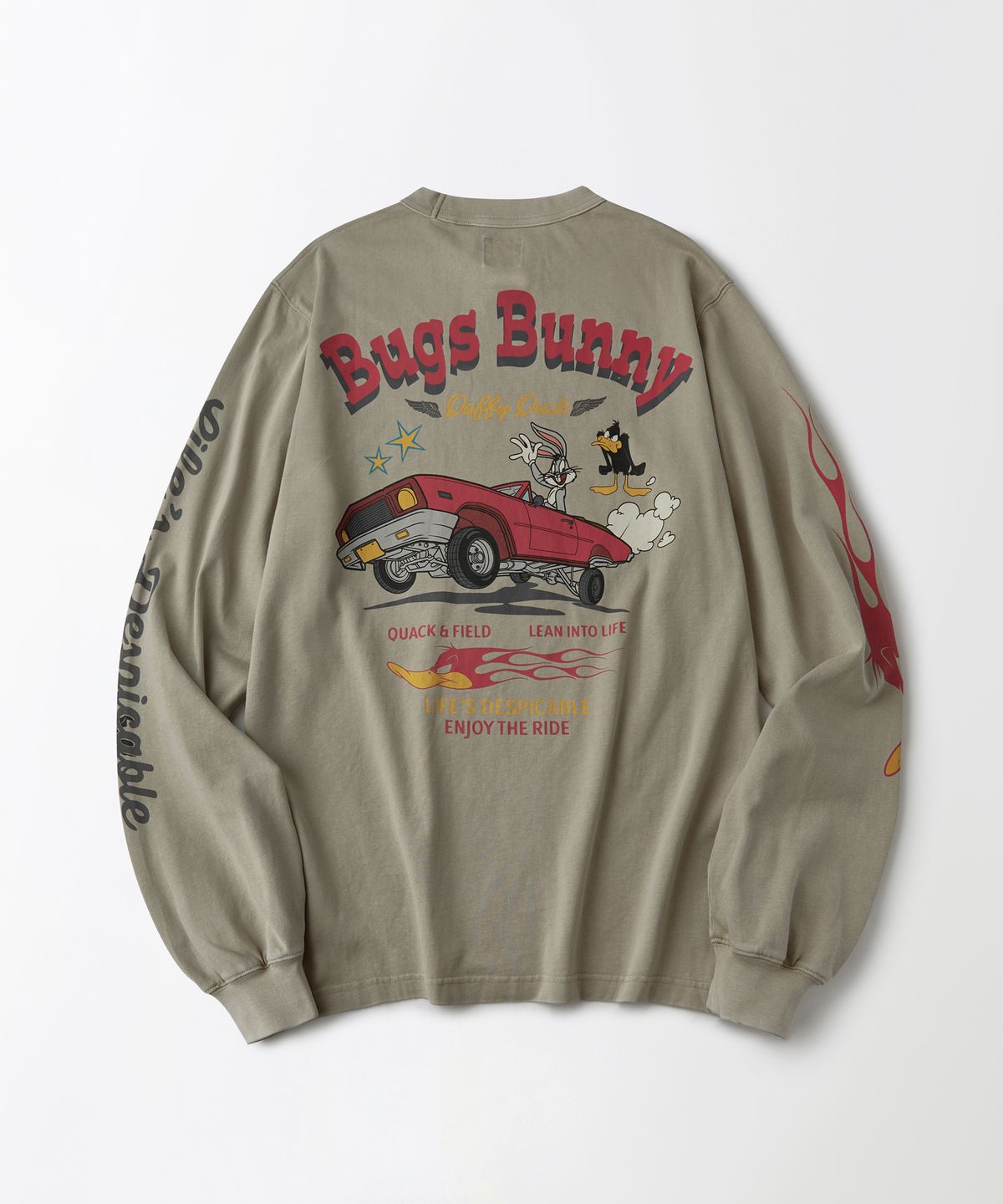 아웃스탠딩(OUTSTANDING) [LOONEY TUNES] LONG SLEEVE(BUGS BUNNY)_VINTAGE BEIGE