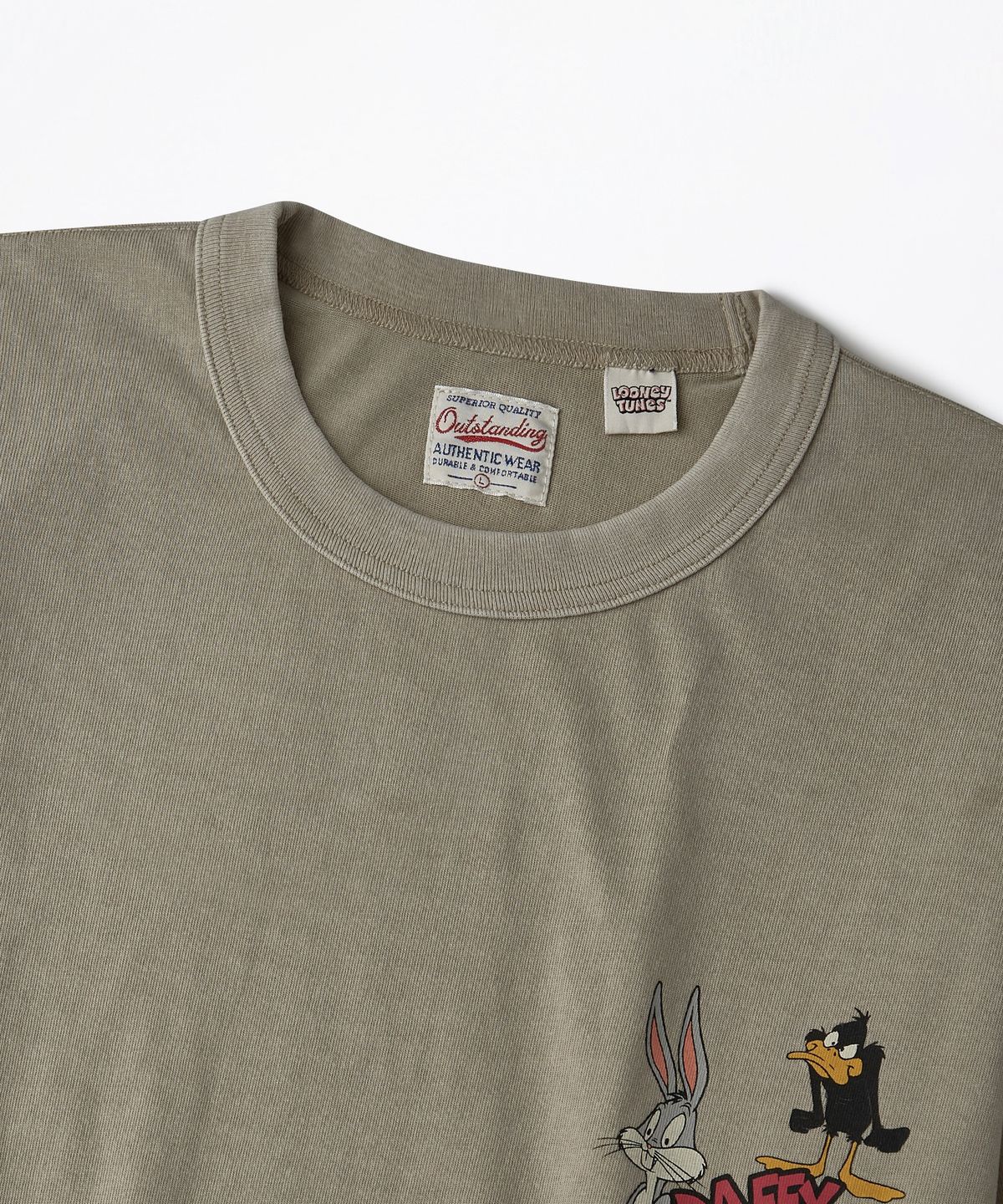 아웃스탠딩(OUTSTANDING) [LOONEY TUNES] LONG SLEEVE(BUGS BUNNY)_VINTAGE BEIGE