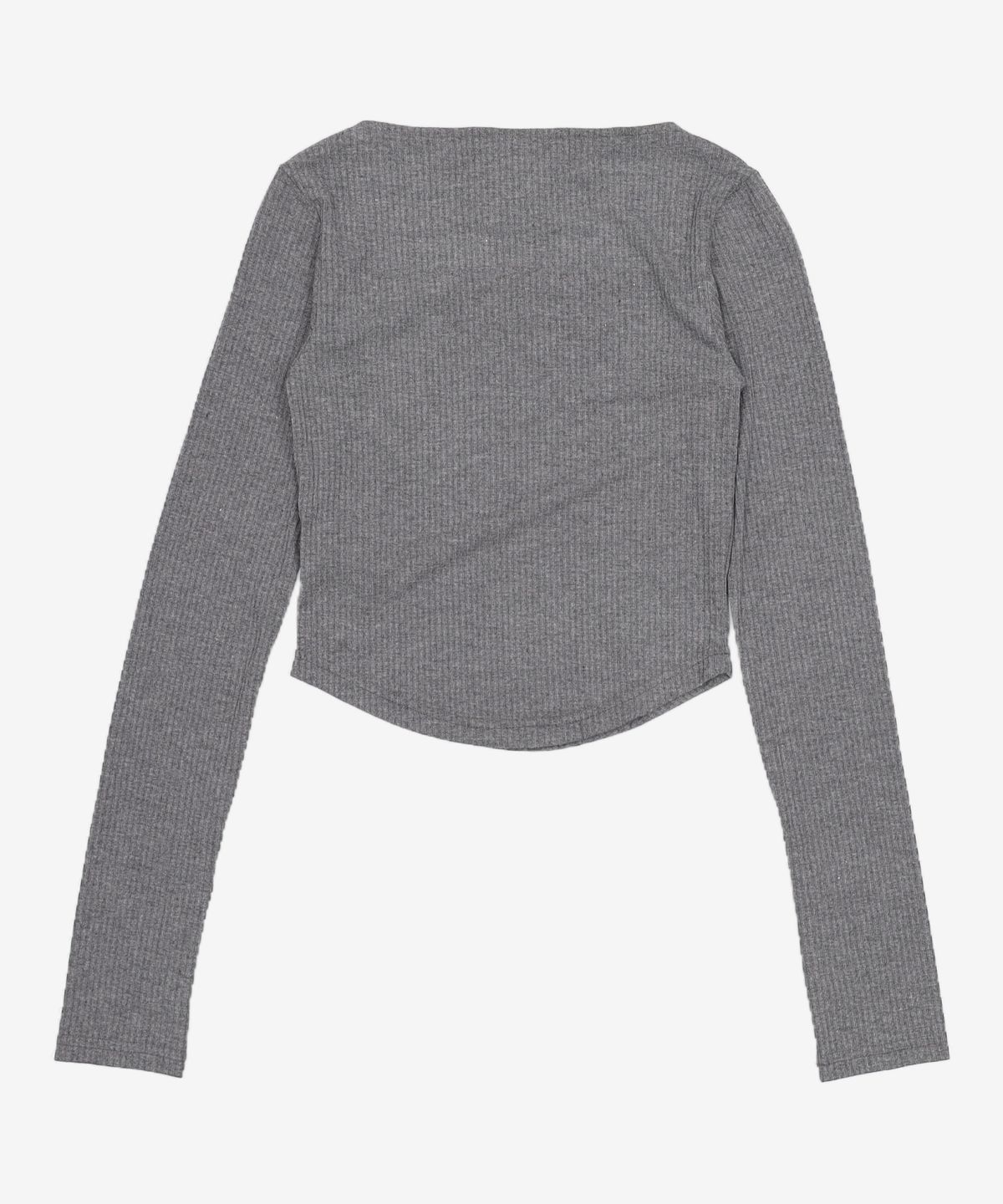 트리밍버드(TREEMINGBIRD) Square Neck Finger Hole Long Sleeve [ Black ] OS