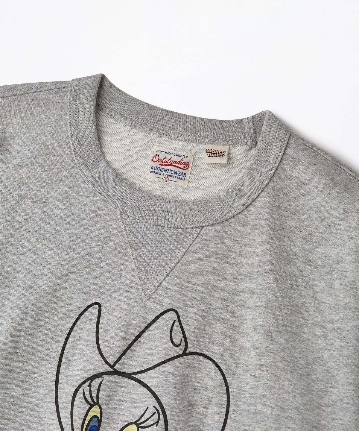 아웃스탠딩(OUTSTANDING) [LOONEY TUNES] SWEAT(TWEETY)_3%MELANGE GRAY
