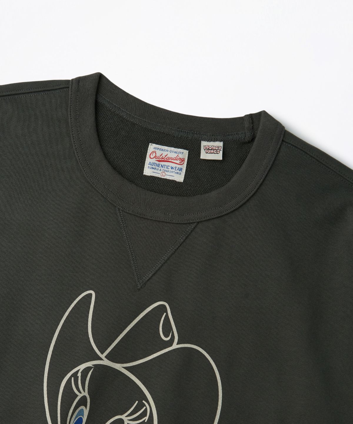 아웃스탠딩(OUTSTANDING) [LOONEY TUNES] SWEAT(TWEETY)_CHARCOAL