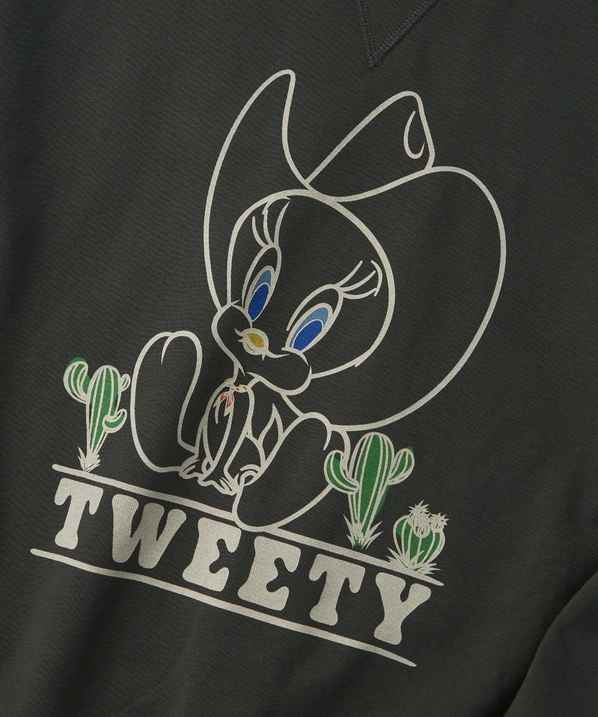 아웃스탠딩(OUTSTANDING) [LOONEY TUNES] SWEAT(TWEETY)_CHARCOAL