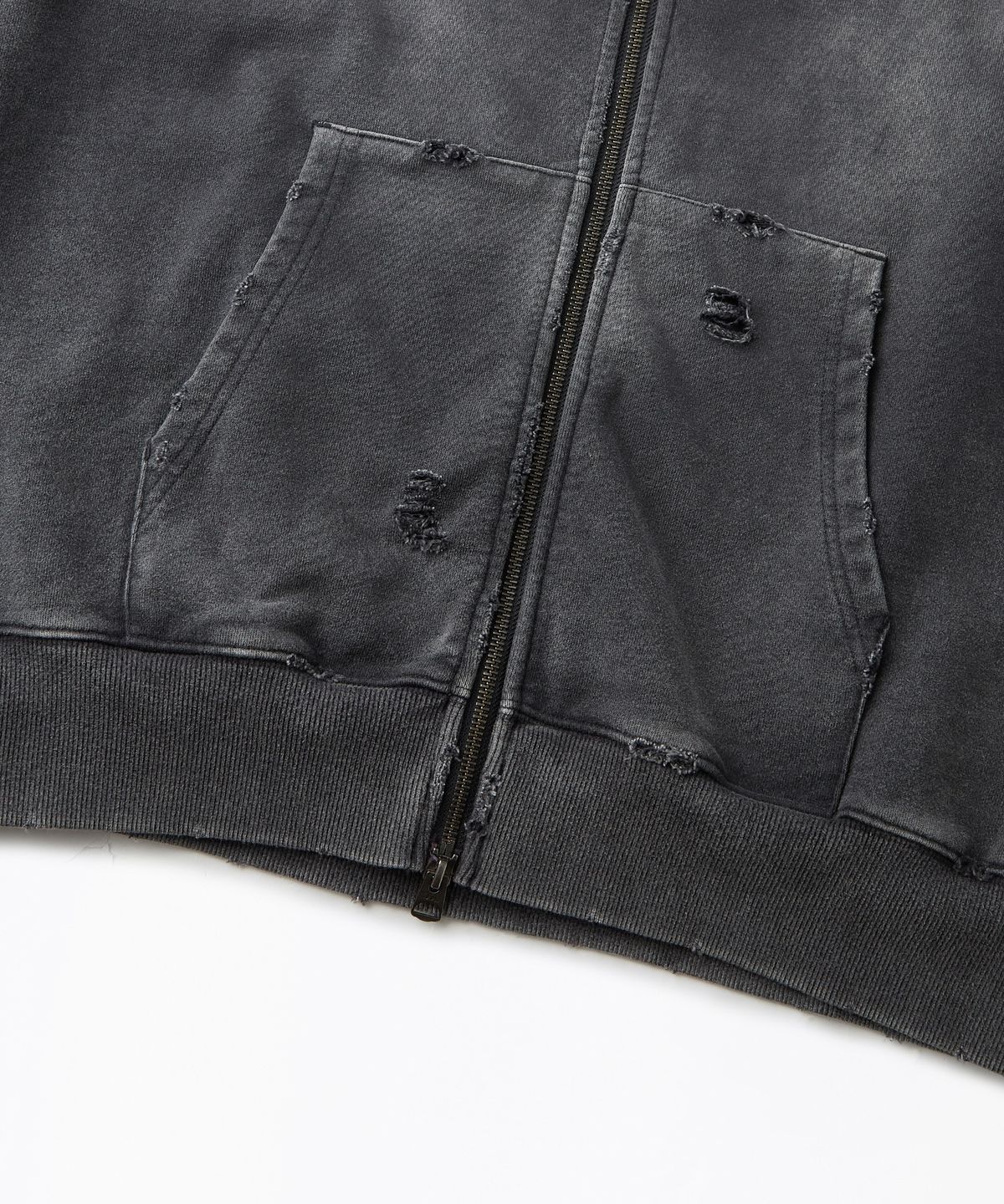 아웃스탠딩(OUTSTANDING) [LOONEY TUNES] HOOD ZIP SWEAT(SYLVESTER)_VINTAGE CHARCOAL