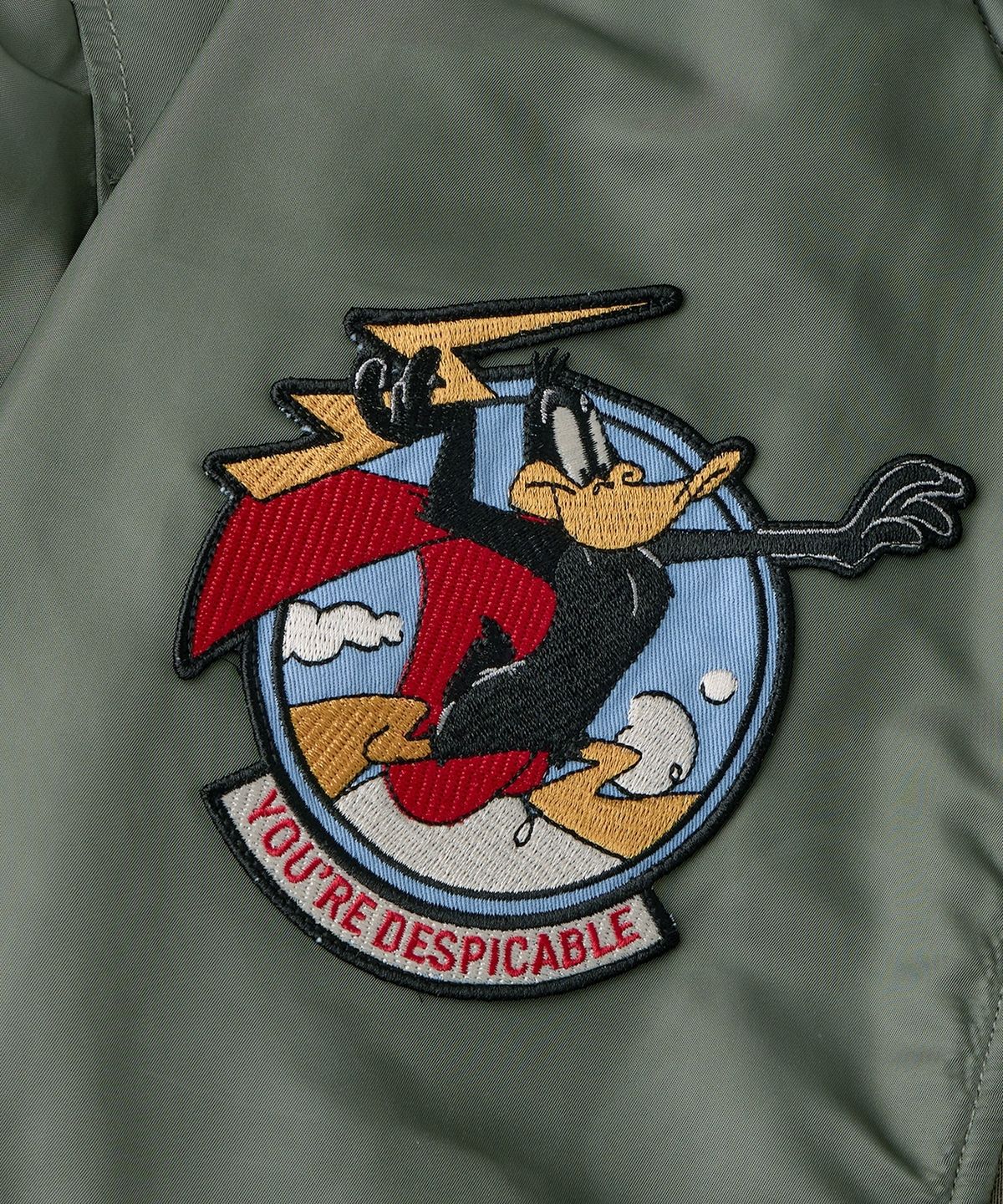 아웃스탠딩(OUTSTANDING) [LOONEY TUNES] MA-1 FLIGHT JACKET_SAGE GREEN