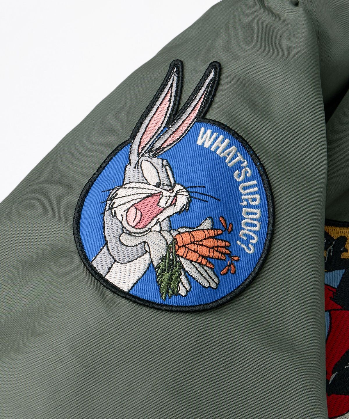 아웃스탠딩(OUTSTANDING) [LOONEY TUNES] MA-1 FLIGHT JACKET_SAGE GREEN