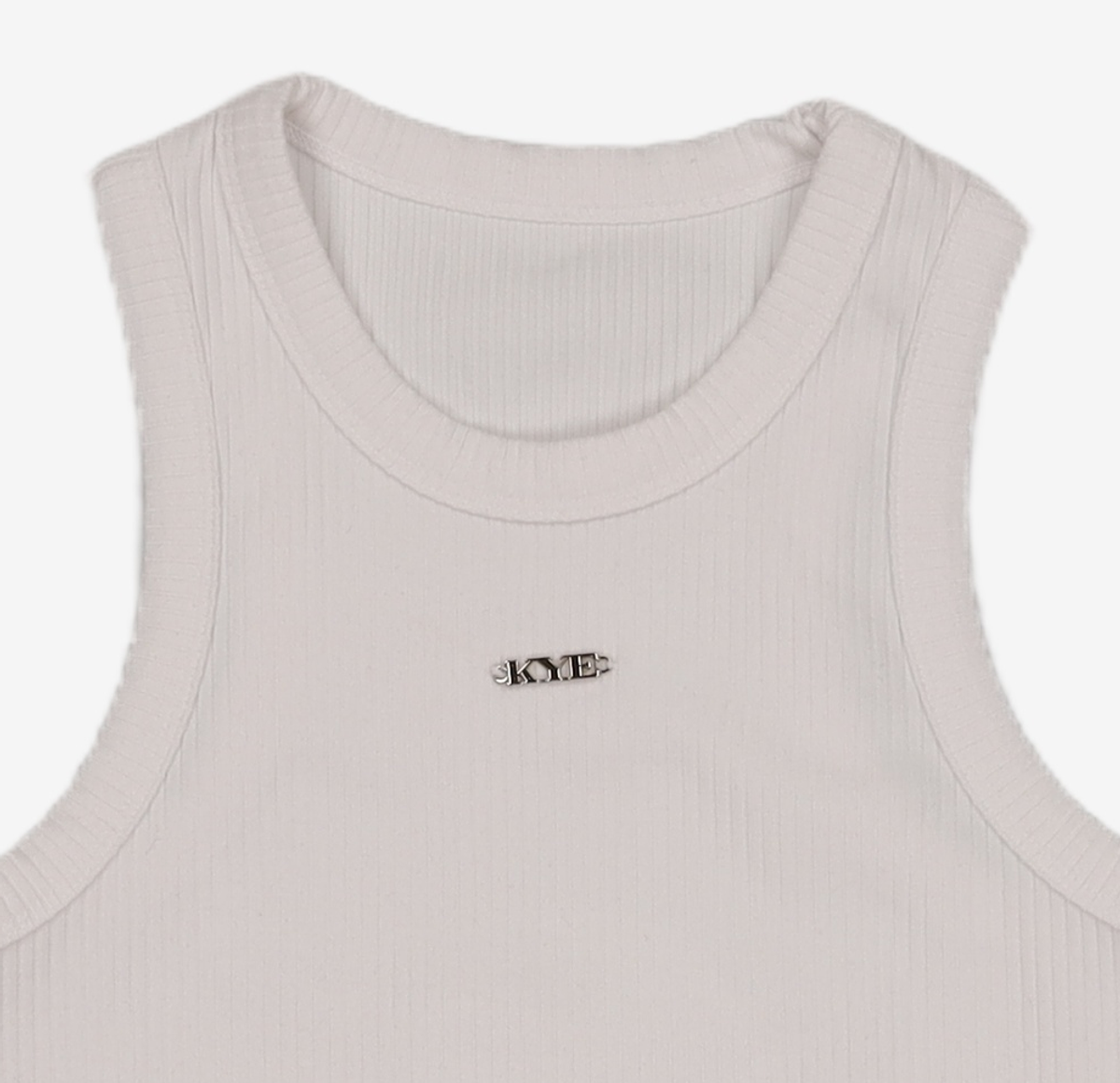 카이(KYE) RIB SLEEVELESS TOP_WHITE (KYOR2RSR03W) FREE