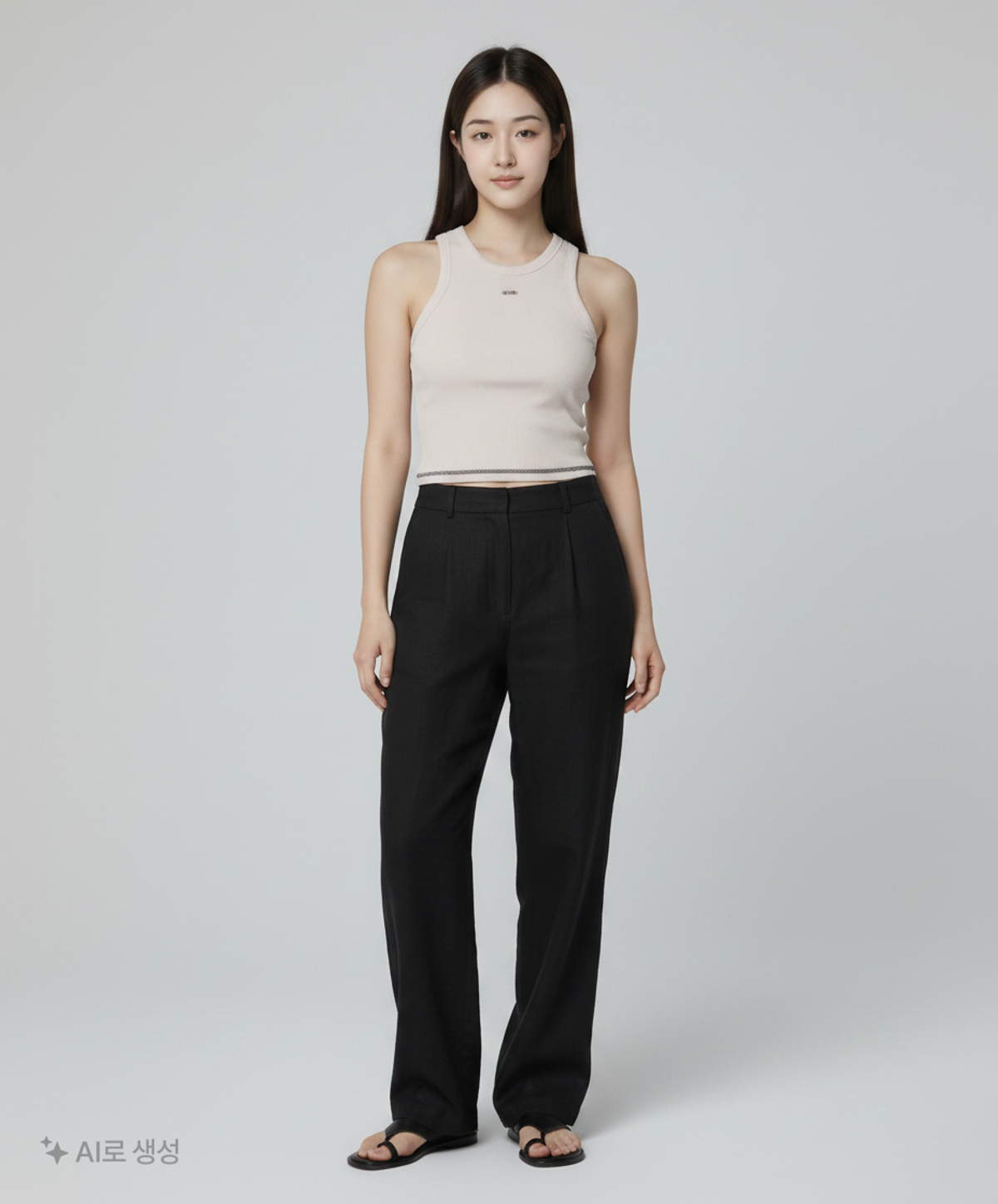 카이(KYE) RIB SLEEVELESS TOP_WHITE (KYOR2RSR03W) FREE