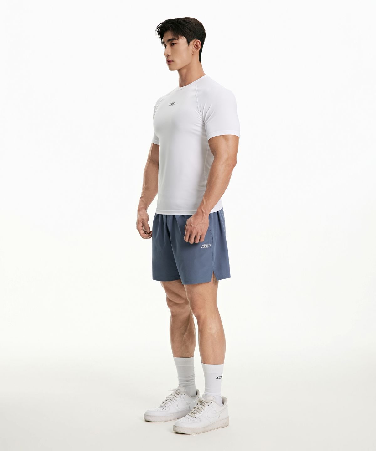 본투윈(BORN TO WIN) SYMBOL B COMPRESSION SHORT SLEEVE [WHITE]