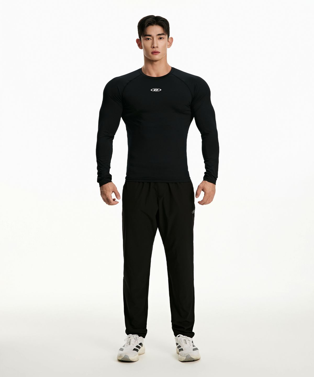본투윈(BORN TO WIN) SYMBOL B COMPRESSION LONG SLEEVE [BLACK]