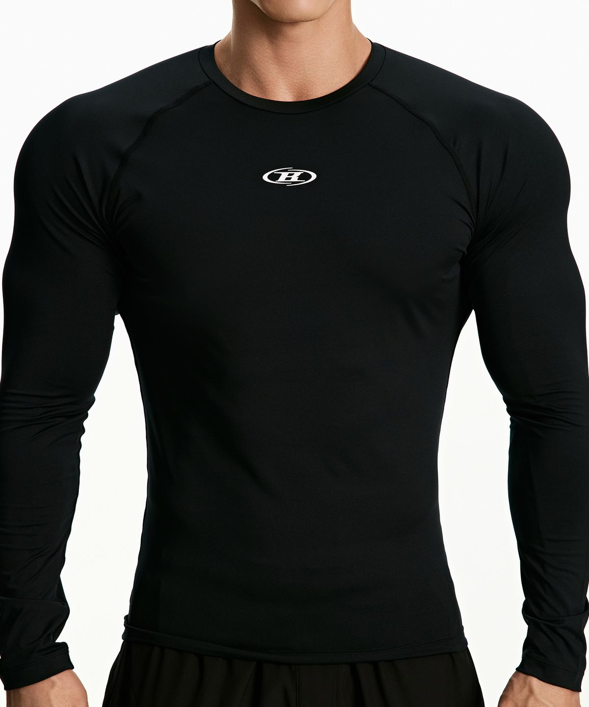 본투윈(BORN TO WIN) SYMBOL B COMPRESSION LONG SLEEVE [BLACK]