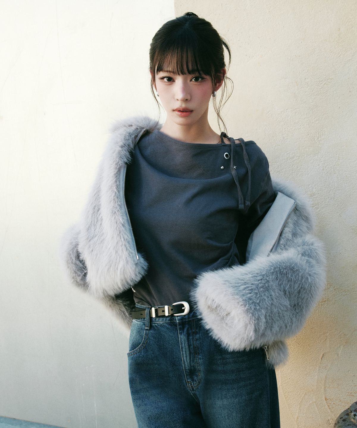 미쏘(MIXXO) 아일렛 원숄더 티셔츠_MIWLWGT34A