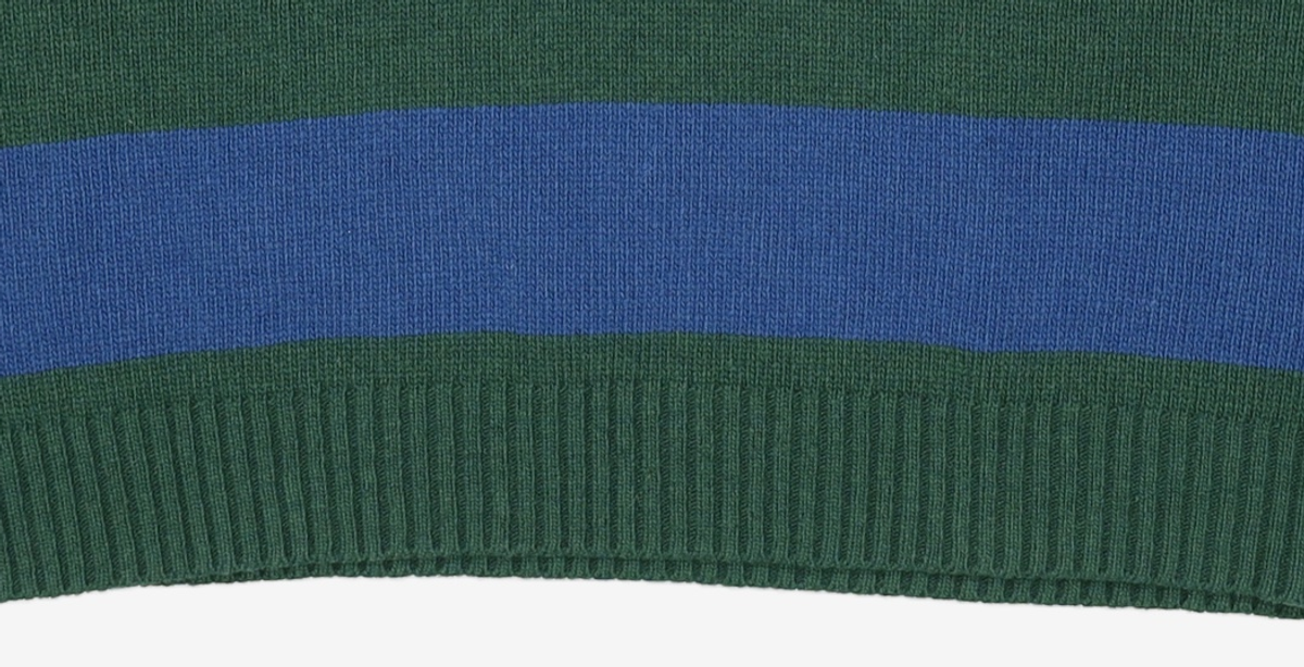 엠엠엘지(MMLG) [Mmlg] BORDER KNIT VEST (GREEN / BLUE) FREE