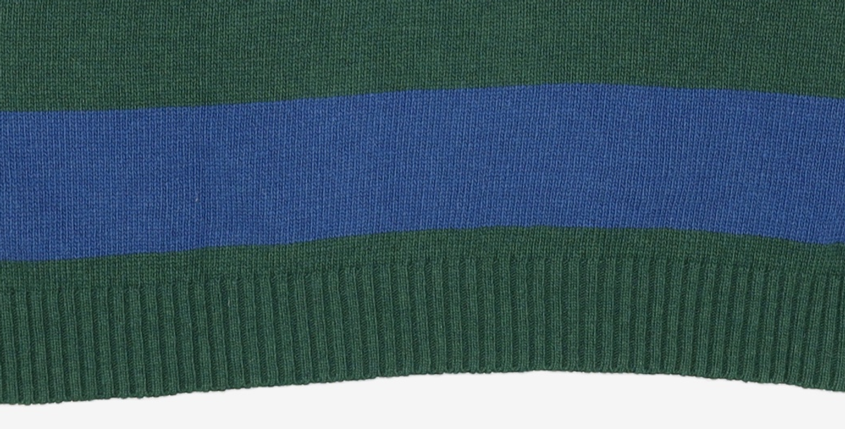 엠엠엘지(MMLG) [Mmlg] BORDER KNIT VEST (GREEN / BLUE) FREE