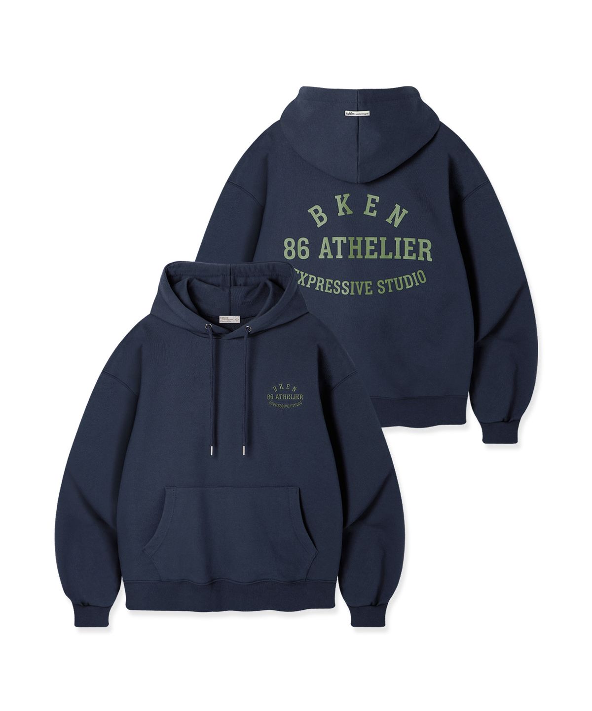 바켄(BAKKEN) [우먼] 86 아틀리에 레터링 후드티 BK6975 (3COLOR)