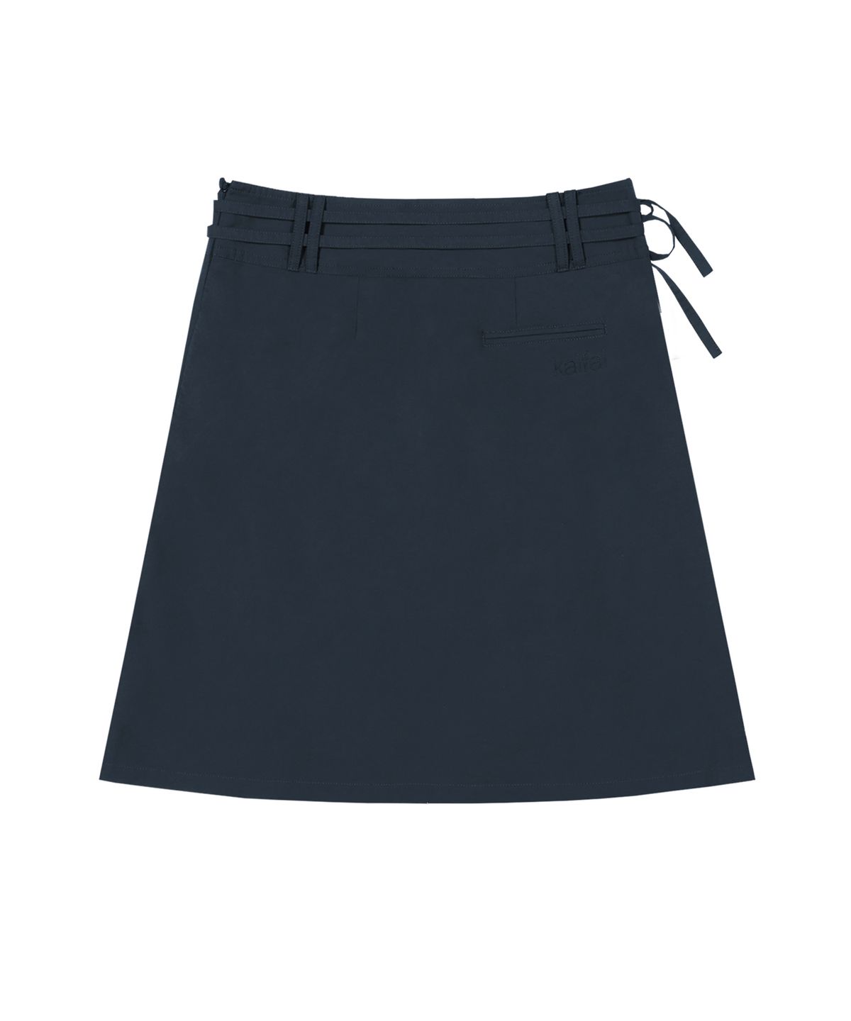 카이파이(KAIFAI) 러치드 미디 스커트 (네이비) K26ZC750